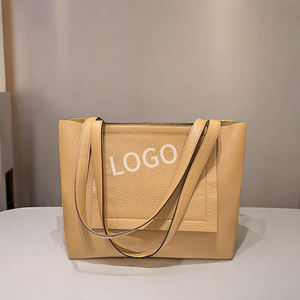 Cuir de vachette classique en cuir véritable Design ouvert sac à bandoulière pour femme marque couleur personnalisée sac fourre-tout léger grande capacité - Product Image 1