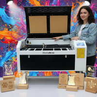 Nouvelle machine de découpe et de gravure laser CO2 de type portique refroidie par eau 60W/80W/100W, zone de travail CNC 400x600mm, acrylique, bois, verre, AI/PLT