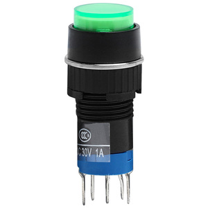 Lay12 <b>Push</b> <b>Button</b> <b>Switch</b> 1No1Nc 250V Ip40 With Led Indicator Light Screw Terminal Round Self Locking Self Resetting - Product Image 3