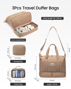 LOVEVOOK, conjunto de bolsa de <span class=keywords><strong>viaje</strong></span> para <span class=keywords><strong>mujer</strong></span>, <span class=keywords><strong>neceser</strong></span> de fin de semana, bolsa de gimnasio, equipaje, lona para aviones, entrega de trabajo de Hospital durante la noche - Product Image 4