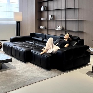 Italian Modern Luxury Pull Out Function Leather Chair Recliner With Cup Holder Body YH231 Swing Rocking Function Metal - Product Image 3