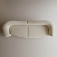 Ensemble de canapés modulables italiens modernes et minimalistes personnalisés et incurvés pour le salon meubles d'usine à source directe