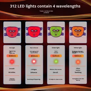 Cross-Border Home-Use LED <strong>Light</strong> <strong>Therapy</strong> Beauty Mask New Photon Rejuvenation Device <strong>Red</strong> Blue Large Panel Electronic <strong>Accessories</strong> - Product Image 3