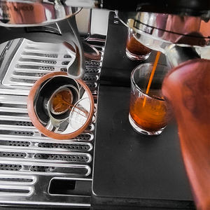 360 ° Espejo de Observación de Flujo Reflectante con Base Giratoria de Madera y Barra Magnética para Máquina de Café Espresso - Product Image 2