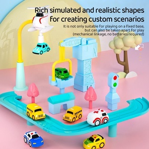 LEZA BABY Jeu éducatif pour enfants City Adventure Parking Car <span class=keywords><strong>Rescue</strong></span> Adventure Kids Intellectual Track Educational Toy Car - Product Image 4