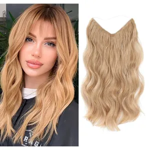 Phần Mở Rộng Tóc Bất Con Người Tóc Một Hairpiece Với Vô Hình Cá Dòng Thẳng Phần Mở Rộng Tóc Người Cho Phụ Nữ