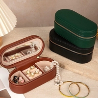 Organisateur de bijoux de voyage personnalisé de haute qualité, boîte à bijoux portable en cuir PU, magnifiques boîtes de rangement pour femmes et filles, cadeau