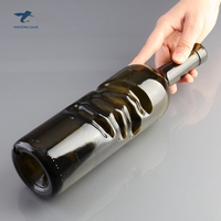 Bottiglia di Champagne Vuota da 750ml, Verde Antico, Mini Formato, con Coriandoli Dorati, Modello Ace of Spade - Prezzo all'Ingrosso