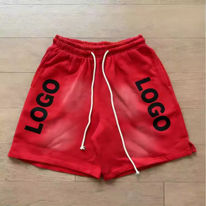 Shorts pour hommes de qualité supérieure Hell Street Star 100% coton lourd NFC SCAN, streetwear décontracté, shorts délavés à l'acide pour hommes - Product Image 6