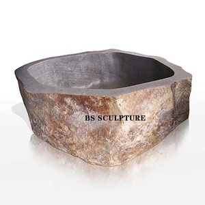 Decoración <span class=keywords><strong>del</strong></span> hogar Bañera independiente de gran tamaño Bañera de piedra de <span class=keywords><strong>Río</strong></span> Escultura natural - Product Image 6