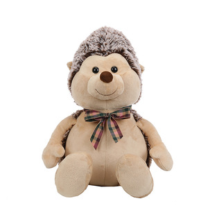 Juguete de Peluche Suave de Erizo con Cinta de Felpa y Relleno de Algodón PP, Muñeco de Animal para Regalo de Cumpleaños - Product Image 1