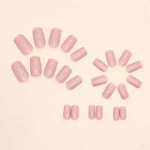 Uñas Postizas de Alta Calidad, Color Rosa Brillante, Forma Cuadrada Mediana, 24 Piezas, Reutilizables - Product Image 5