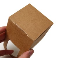 Vente en gros de mini-pots carrés recyclables pour plantes, boîte personnalisée imprimée, boîte en papier kraft écologique pour plantes succulentes, pour pépinières et fleuristes