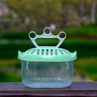 Aquarium multifonctionnel haut de gamme en plastique PP de 1L, couvercle de ventilation écologique, poignée portable, adapté aux tortues et aux reptiles
