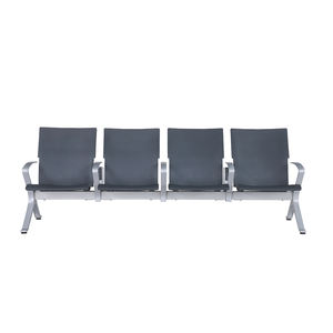 Chaises d'attente d'aéroport Sièges de chaises de gang Coussin en cuir PU en acier en option Banc <span class=keywords><strong>tandem</strong></span> à <span class=keywords><strong>trois</strong></span> sièges - Product Image 6