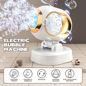 Nouvelle machine à bulles rotative en plastique avec lumières LED colorées, souffleur de bulles électrique automatique pour scène, mariage, fête, extérieur - Product Image 6