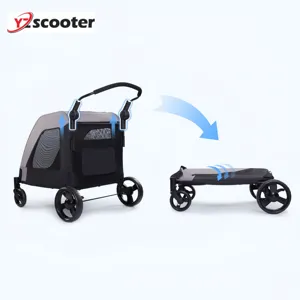 Large New Design Pet Dog Stroller Carrier Dog Cat With 4 Wheels Pet Stroller