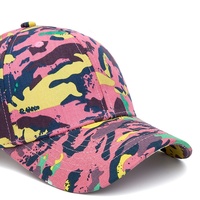 Gorra de Béisbol de Algodón de 6 Paneles con Estampado de Camuflaje, Ajustable, Estilo Americano Informal para Deportes al Aire Libre y Viajes