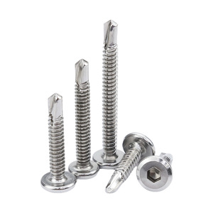 สกรูหัวหกเหลี่ยมแบน สแตนเลส 410 แปดทิศทาง ขนาด M5.5 สำหรับราวกันตก - Product Image 1