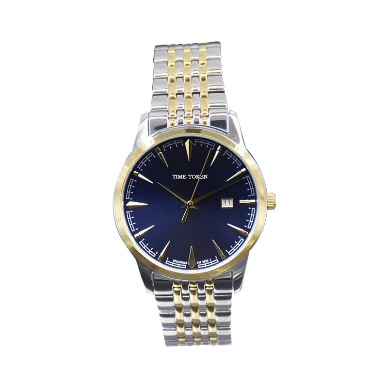 Time Token Hot Models Men's Quartz Wrist Watch Waterproof Men's Watch Classic Stainless Steel For Business