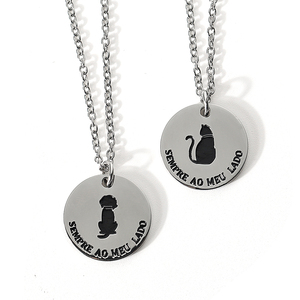 Collar con colgante de perro <span class=keywords><strong>para</strong></span> mujer, joyería pequeña personalizada de acero inoxidable, a la moda - Product Image 3