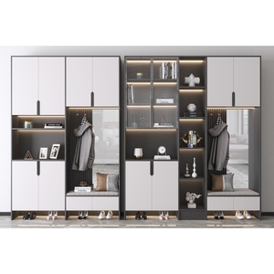 <span class=keywords><strong>Meuble</strong></span> à chaussures sur mesure <span class=keywords><strong>avec</strong></span> compartiments, barre latérale pour manteaux, siège souple surélevé <span class=keywords><strong>et</strong></span> éclairage LED dissimulé - Product Image 1