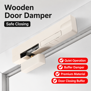 Cierrapuertas Hidráulico Automático, Silencioso, con Amortiguador, Cierre Suave Ajustable, Marrón/Blanco, para Puertas Interiores de Madera en el Hogar/Dormitorio - Product Image 2