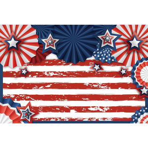 แบนเนอร์ปาร์ตี้วันที่ 4 กรกฎาคมสำหรับวันประกาศอิสรภาพ พื้นหลังธงชาติอเมริกัน ฉากหลังวันที่ 4 กรกฎาคมแบบรักชาติของสหรัฐอเมริกา ปรับแต่งได้ - Product Image 3