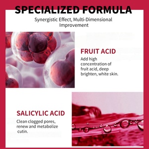 30ML di siero esfoliante per viso liquido sbiancante <span class=keywords><strong>AHA</strong></span> e BHA rivitalizzante con acido ialuronico idratante e riduce le linee sottili rinfrescanti - Product Image 3