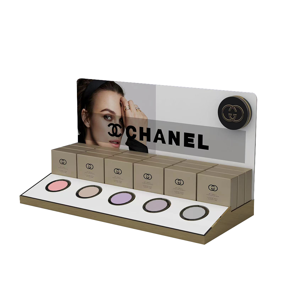 Customizable Eye Shadow Cosmetics Display Stand Tabletop Shopping Center and Cosmetics Counter Display OEM Supply — view 1