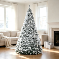 Luxuriöser Künstlicher Vorbeleuchteter Teleskopischer Pop-up Faltbarer Weihnachtsbaum aus PVC-Material für Heim- und Einkaufszentrum-Dekoration
