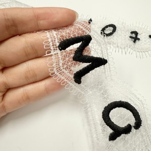 Chất lượng cao sang trọng màu trắng Trims <span class=keywords><strong>3D</strong></span> chữ lưới thêu ren cắt tỉa cho váy cưới quần áo hat Phụ kiện tự làm - Product Image 4