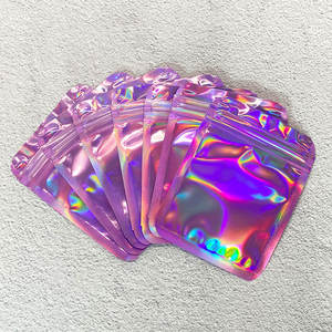 Sacs sous vide holographiques personnalisés en gros avec fermeture éclair et face avant transparente pour pizzas, nouilles et aliments en conserve - Product Image 1