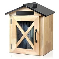 Boîte de lecture extérieure personnalisée, boîte aux lettres en bois sur pied de grande capacité pour cour, boîte de rangement pour livres en bois massif à faire soi-même