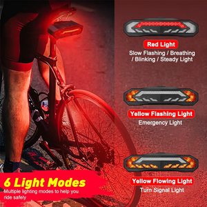 Luces LED para Bicicleta a Prueba de Agua IP65, Recargables, Luz Trasera, Alarma de Seguridad para Bicicleta, Venta Caliente de Fábrica - Product Image 4