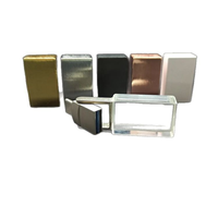 Flashdisk Kristal 3D dengan Logo Custom, USB 2.0, Kapasitas 32GB 64GB, Flashdisk Kaca untuk Bisnis, 4GB 8GB 16GB, Pendrive 2 in 1 Tipe C OTG