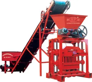 QTJ4-35B2 HFB521M Semi automatic/Manual small scale cement hollow block making machine with high profit return