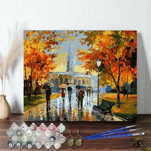 XIXI Peinture par numéros Paysage, Kit de peinture personnalisé sur toile, fait main, carré/rectangulaire, pour adultes débutants, DIY à domicile - Product Image 4
