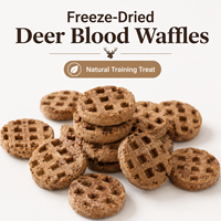 Friandises Naturelles Lyophilisées au Sang de Cerf pour Chiens et Chats, Riches en Fer et Protéines, Collation d'Entraînement, Complément Alimentaire, Vente en Gros