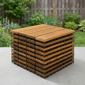 Nouvel article chaud FG-VG04NW carreaux d'accent en bois massif balcon classique décoration de sol extérieur Vietnam anti-dérapant fonction de conception moderne - Product Image 1