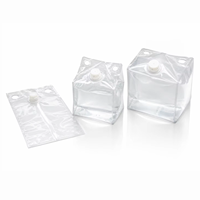 Doublure intérieure personnalisée pour sac transparent grand format avec pochette plate transparente, emballage alimentaire liquide de qualité alimentaire avec bouchon pour insertion dans la boîte