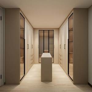 Armario Modular Personalizado Balom, Armario Abierto con Estantes, Mueble de Almacenamiento para Dormitorio, Diseño Personalizado para Apartamentos y Villas - Product Image 5