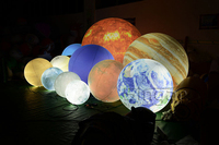 Ballons gonflables en PVC lumineux à LED représentant les planètes du système solaire, huit planètes gonflables