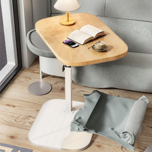 Telaio del Letto Semplice <span class=keywords><strong>e</strong></span> Mobile con <span class=keywords><strong>Tavolino</strong></span> Laterale Sollevabile, <span class=keywords><strong>Tavolino</strong></span> da Caffè in <span class=keywords><strong>Legno</strong></span> <span class=keywords><strong>e</strong></span> Scaffale Portaoggetti, Comodino Stile Pannello - Product Image 6