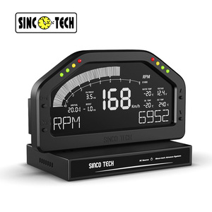 หน้าปัดดิจิตอลอเนกประสงค์สำหรับยานยนต์ SINCO-TECH 0-100 กม./ชม. โหมดแข่ง แสดงค่า RPM อุณหภูมิน้ำมัน แรงดันไฟฟ้า หน้าจอสีดำขาว - Product Image 2