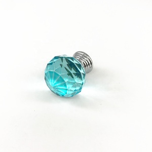 핸들 및 손잡이 중국 당겨 핸들 CX711 중국 판매 장식 하늘 파란색 크리스탈 캐비닛 도어 핸들 손잡이 저렴한 유리 손잡이 - Product Image 5