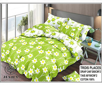 Jimmy Ensemble de linge de lit 100% coton 3 places Jimmy drap avec conte king size coton ensemble de drap de bonne qualité
