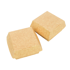 Fiambrera desechable ecológica con logotipo personalizado a buen precio para comida rápida, hamburguesa, ensalada, para llevar, tienda de hamburguesas, caja de papel de embalaje - Product Image 1