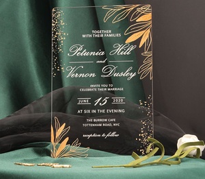 Impresión a precio de fábrica, espejo dorado especial, tarjeta de invitación de boda para invitaciones acrílicas en blanco - Product Image 6