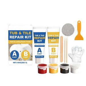 Kit <span class=keywords><strong>de</strong></span> Reparación <span class=keywords><strong>de</strong></span> Color para Grietas, Rayones y Agujeros en Fibra <span class=keywords><strong>de</strong></span> Vidrio, Porcelana, Piedra, Acrílico, Bañeras, Azulejos y Encimeras, con Pegamento AB - Product Image 1
